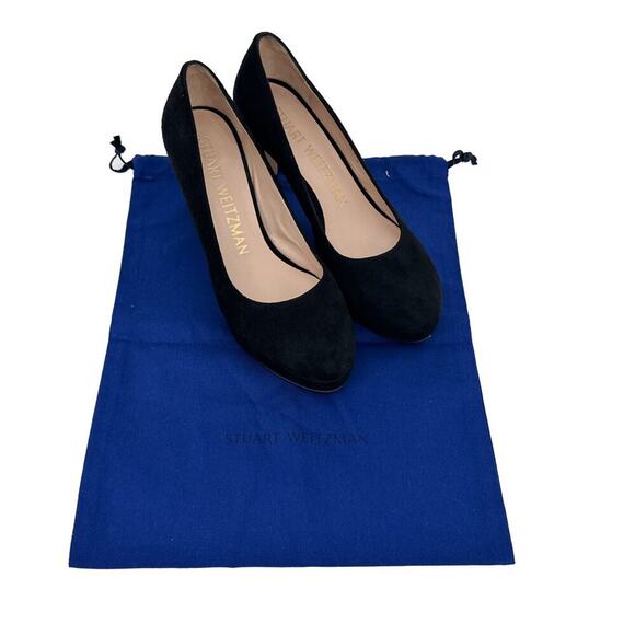 STUART WEITZMAN Larsa Suede Platform Pump in Black 6.5M - Picture 6 of 7